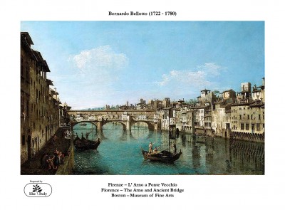 The Arno and Ancient Bridge - Bernando Bellotto
