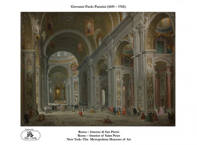 Interior of Saint Peter - Giovanni Paolo Pannini