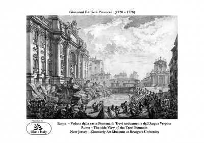The side View of the Trevi Fountain - Giovanni Battista Piranesi