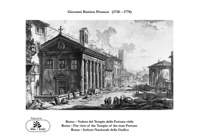 The View of the Tempio of the man Fortune - Giovanni Battista Piranesi